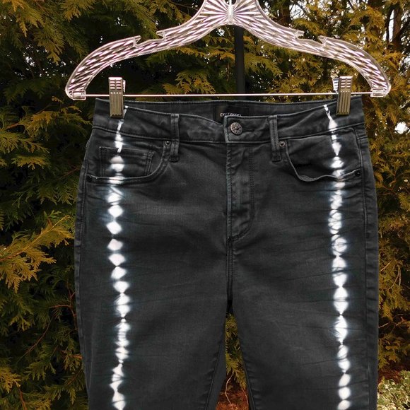 Driftwood Jackie High Rise Black/White Tie-Dye Jeans Sz-27 - Picture 2 of 3